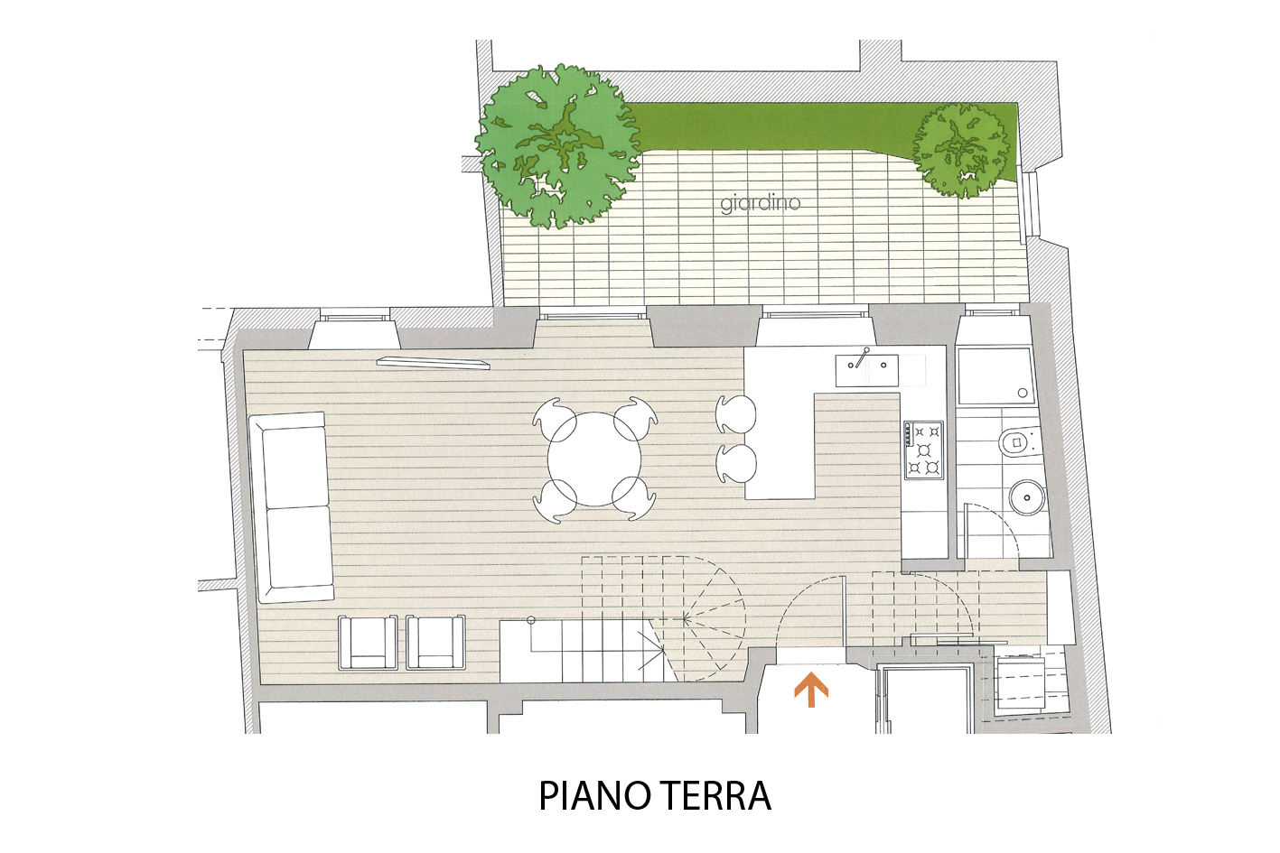 Vendesi porzione di schiera con garage Pesaro - Zona centro storico (AP946)